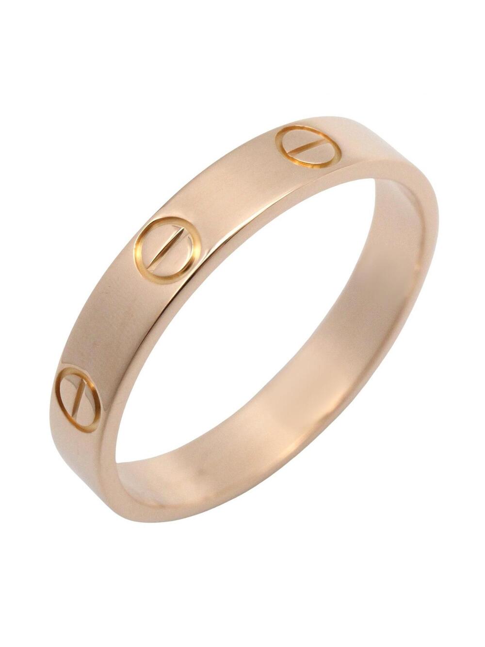 Cartier Mini Love Ring 18Kpg Pink Rose #309590C13B